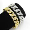Buy cheap Hot Sale 14mm Miami Cuban Link Chain Curb Bracelets Rhinestone Chain Choker from wholesalers