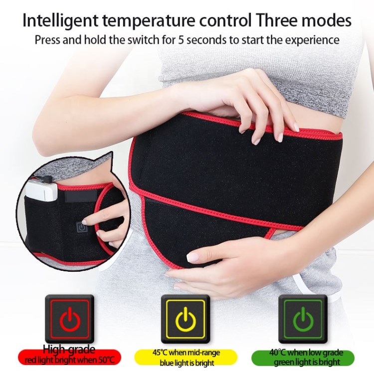 USB Battery Heating Waist Belt Rechargeable Heat Belt for uterus care