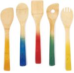 Colorful Bamboo Kitchen Supplies Bamboo Cooking Utensils With Spoon Spatula