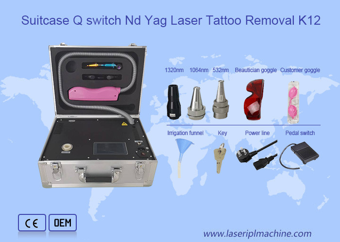 1320nm 1064nm 532nm Portable Nd Yag Laser Tattoo Removal Skin Whitening Machine