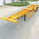 2 Tandem Axles 40FT ISO Straight Skeleton Truck Semi Trailers with Fuwa Axle 13t