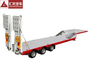 Wholesale 100T Heavy Duty Trailer Double Speed , Gooseneck Flatbed Trailer 13000x3000x1550 Mm from china suppliers