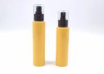 Yellow Color Cylindrical PET Bottle 200ml 260ml With Black Sprayer