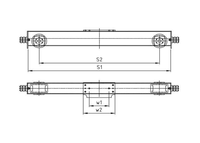 European Type Single Girder Crane End Carriage With Nord Brand Motor