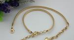 Universal fashion 129 mm length iron material light gold women shoes metal chain