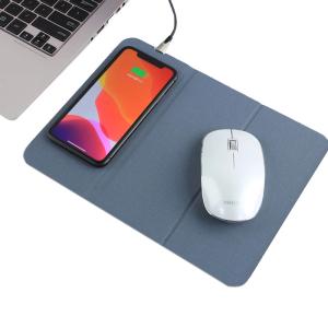 Wholesale Promotional Gift Pu Leather Wireless Charging Mouse Pad Multifunctional Folding from china suppliers