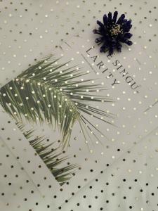 Wholesale Ivory Tulle Mesh Foil Printed Polka Dot Metallic Glitter Fabric from china suppliers