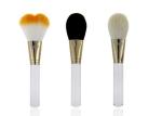 White Yellow Black Multiple Color Angled Blush Brush Nylon 55mm Hair Width