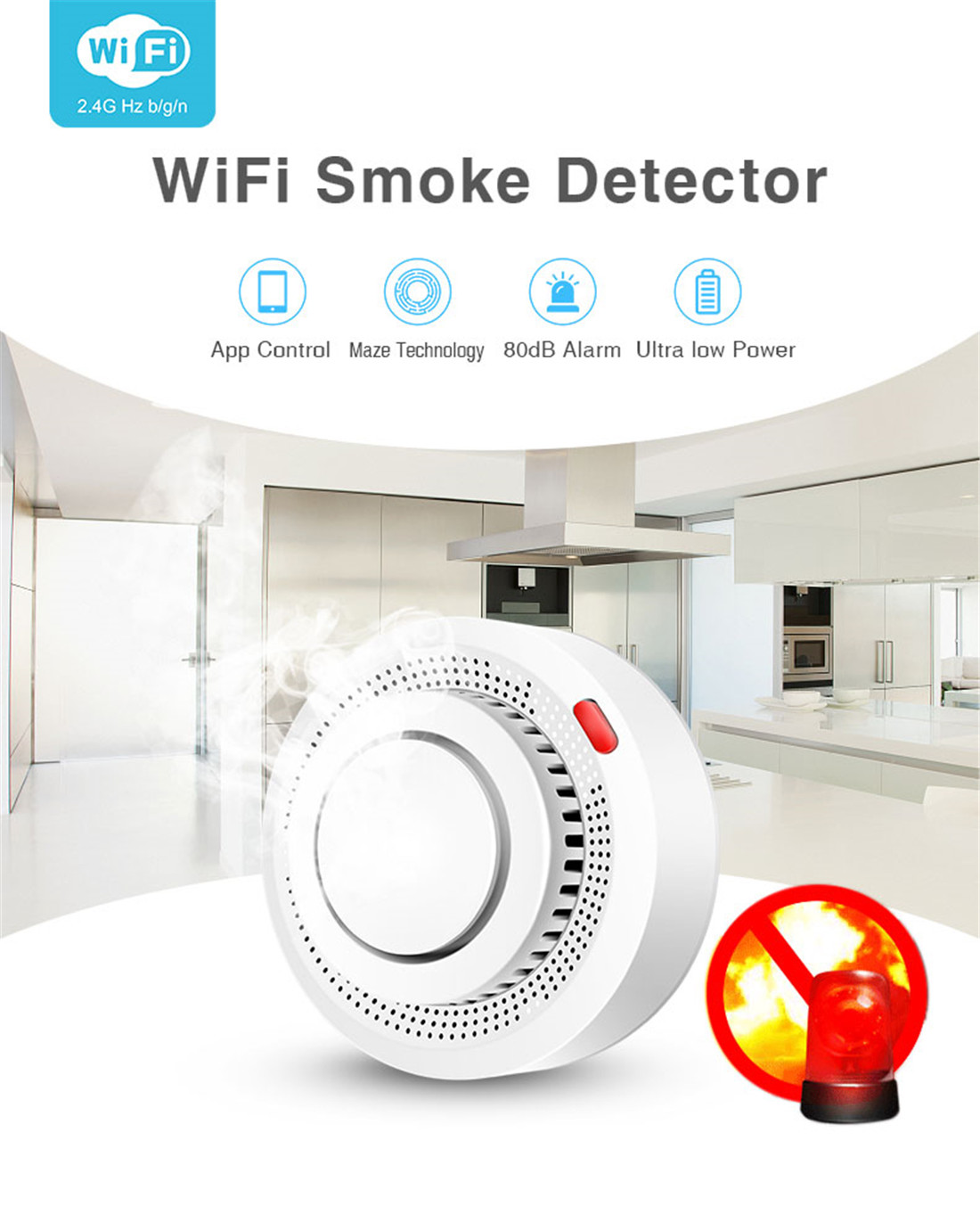 Wi-Fi Smoke Detector(YG400A)