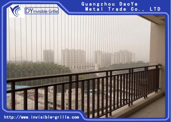 316 Grade Stainless Steel Wire Balcony Invisible Grille for Modern Interior