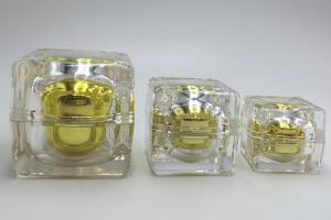 Wholesale Gold Crystal Acrylic 30G Face Cream Jars Hot Stamping from china suppliers