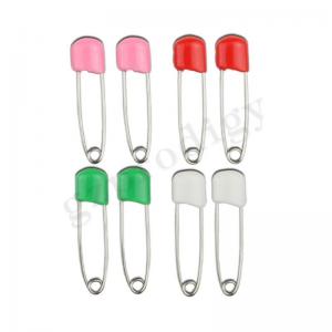 Wholesale Prodigy 8 Pcs Diaper Pins Eco - Friendly Plastic Head Pin With Baby Saftey Locks Colorful from china suppliers