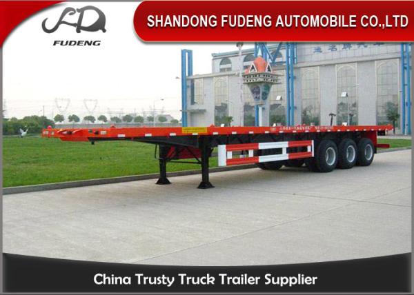 Quality 3 axles 20ft 40ft platform flatbed semi trailer shipping container trailers for sale for sale