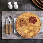 Nature tea time dessert bamboo food tray