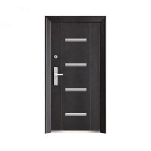 China Security Steel Entry Doors , Exterior Entrance Door With Aluminium Strip on sale