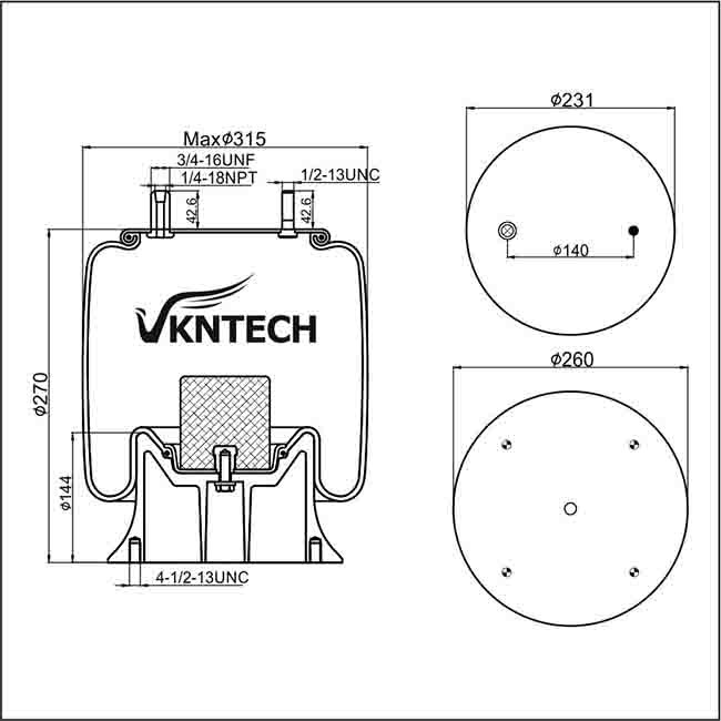 Suspension System Rubber Air Bag For American Truck And Trailer / W01-358-9082 For Hendrickson Can. S2066, S11651