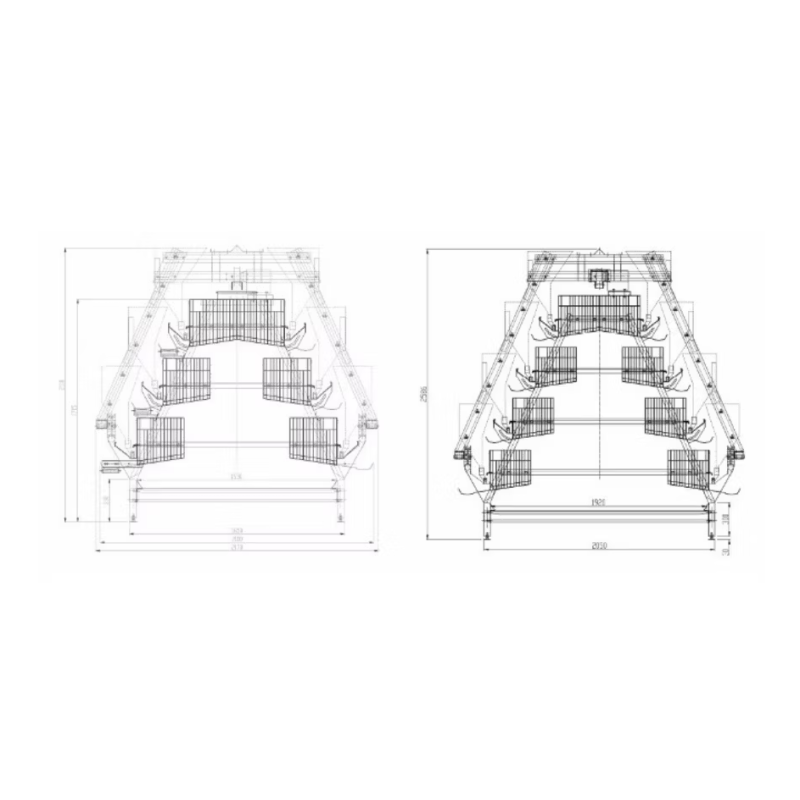 Fully Automatic A Shape Layer Cage with Hot-DIP Galvanized Steel for 15-20 Broilers/Layer in 4-8 Tier Configuration