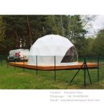 Accept Customized Logo Hotel Dome House Glamping Geodesic Dome Tent With PVC
