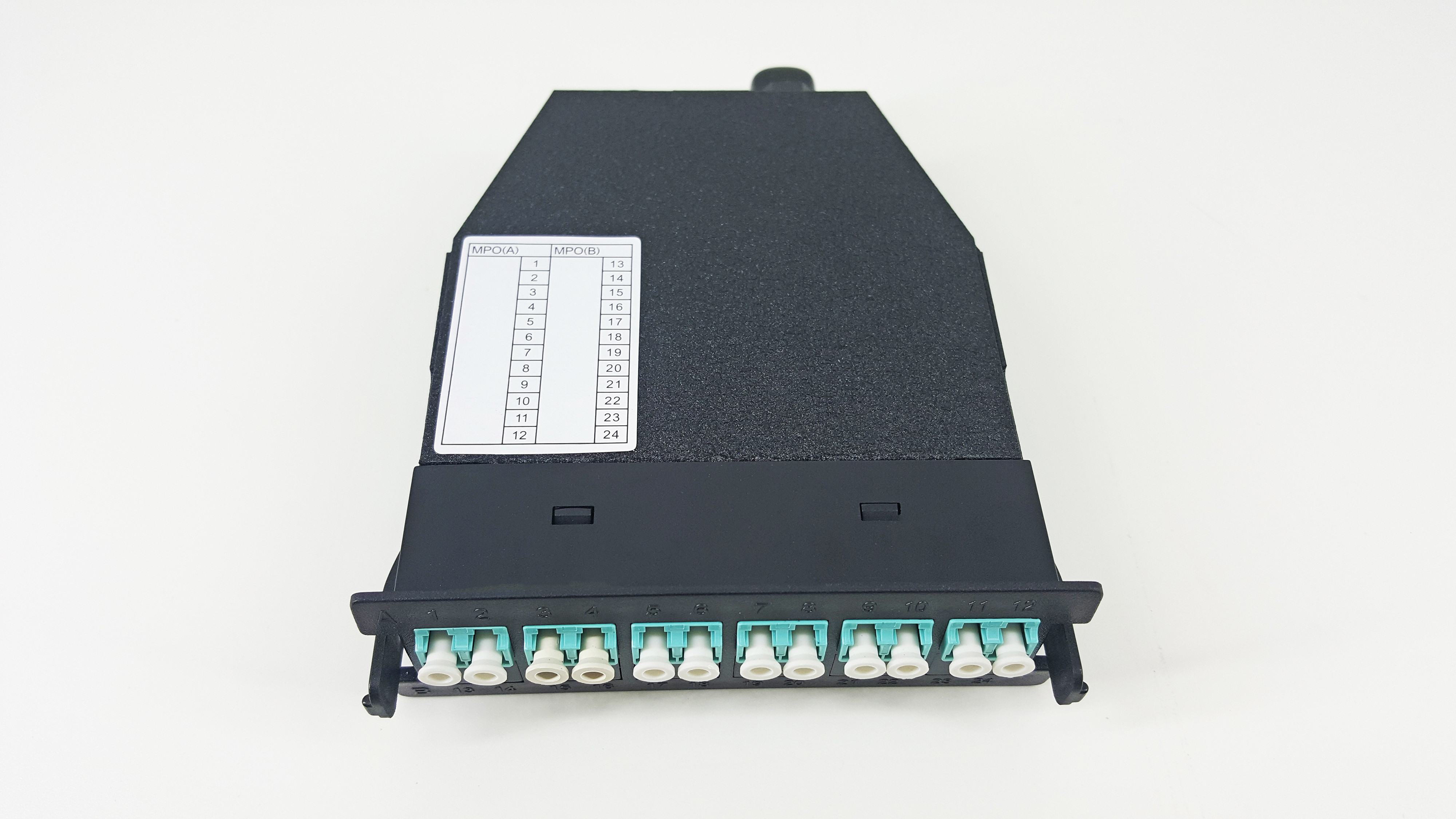 MPO Optical Fiber Patch Panel 1U 19 Inch 4 Fully Loaded MPO-LC Cassette Modules