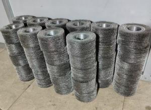 Wholesale Stainless Steel Corrugated Industrial Steel Wire Roller Brush for Cleaning Metal Parts from china suppliers