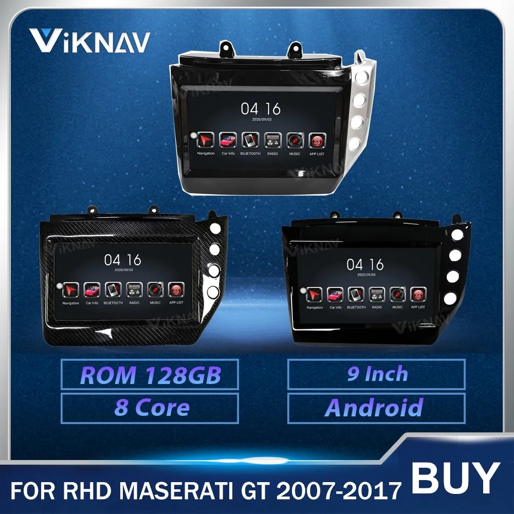 9 Inch 8 Core LCD screen Head Unit For 2007-2017 Maserati GT GC Navigation Multimedia Player Android Wireless Carplay