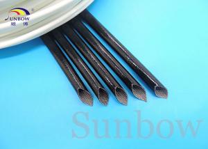 Wholesale 4.0KV 10mm Black silicone rubber fiberglass sleeve silicone fiberglass sleeving from china suppliers