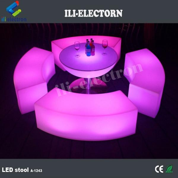 Color Changing LED Glow Furniture , Rechargeable LED Lounge Chair OEM