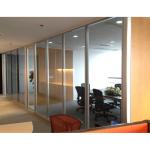 Interior Acoustic Glass Partition Wall System For Conference Room Mounted