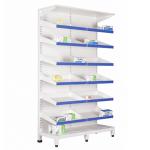 Steel Pharmacy Medicine Display Racks Single Sided Pull Out