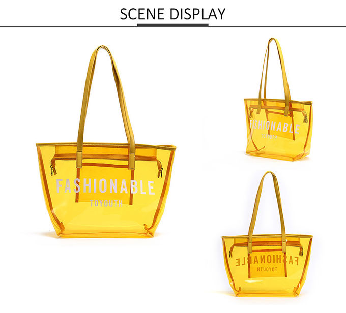 Large Transparent PVC Shoulder Handbag For Women Travel