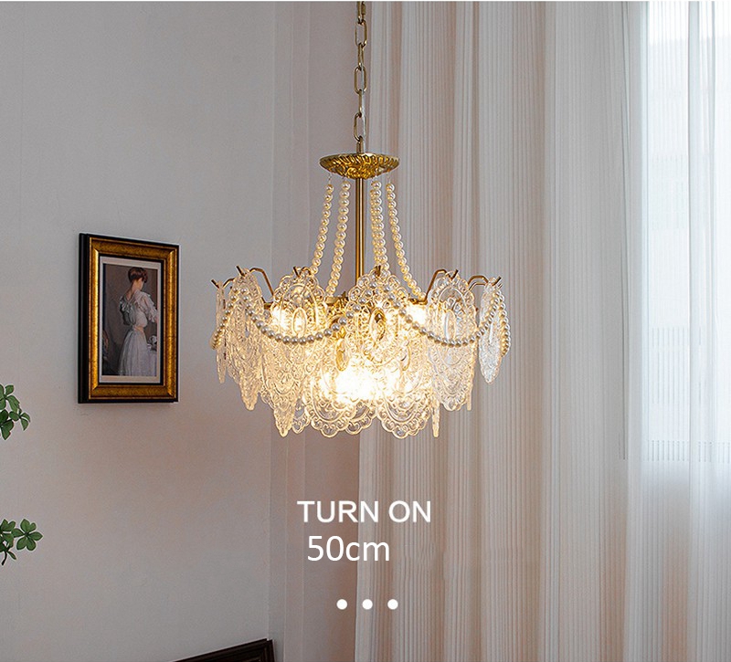Luxury Villa Living Room Chandelier Glass Lampshade Fancy Chandelier(WH-CY-246)