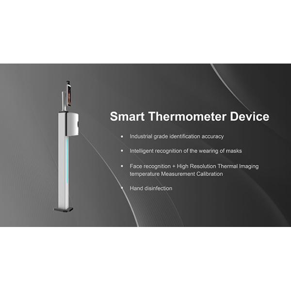 Android 1000ml Soap Dispenser Stand 0.3m LCD Infrared Thermometer