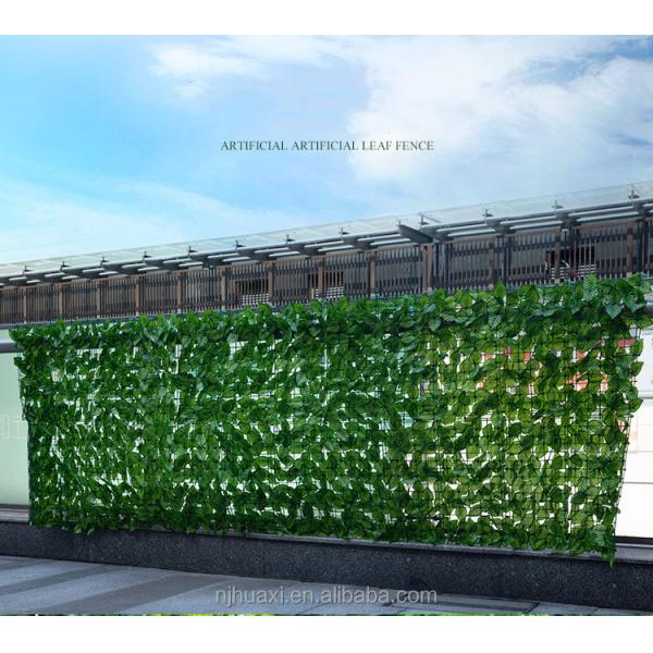 Artificial Hedge Fence With Artificial Ivy Leaves For Outdoor Garden Decoration