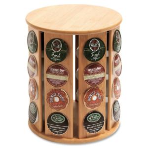 Wholesale revolving bamboo coffee tea capsule dispenser from china suppliers