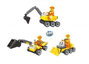 China 72Pcs 3 In 1 Mini Plastic Construction Toys Vehicle , Colored Kids Building Blocks on sale