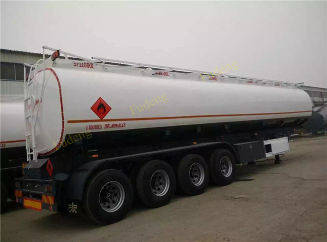 3 Axles Diesel / Petrol Tanker Trailers , 45000 L Carbon Steel Semi Tanker Trailers