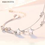 0.99m 0.14oz Sterling Silver Jewelry Bracelets cZ Four Leaf Rose Gold Bracelet