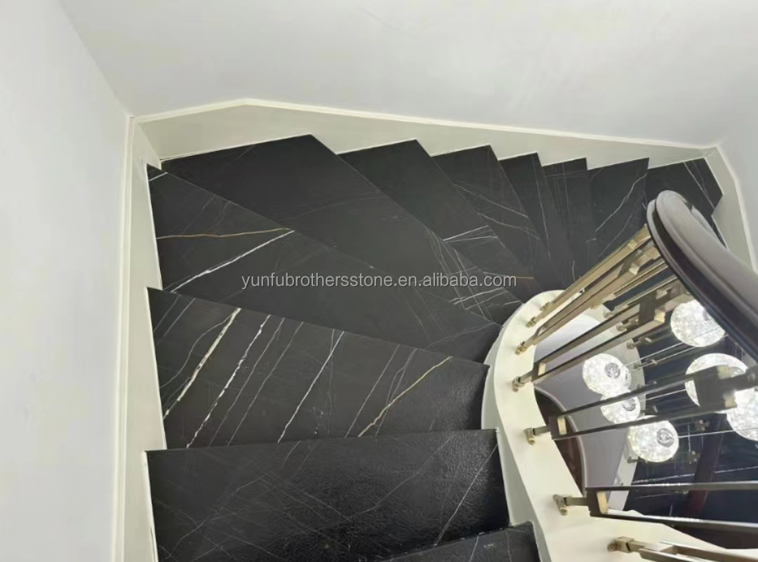Modern Polished White Marble Stairs Tiles Cut-to-Size Natural Stone for Interior Design