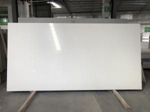 China Slabs 3200x1600mm White Color Engineering Quartz Stone for Countertop Decoration on sale