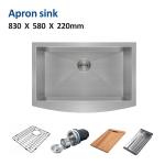 Single Bowl Stainless Steel 33 Apron Front Farmhouse Kitchen Sink Brushed 18