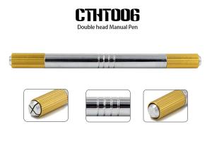 Wholesale Aluminum Double Head Manual Tattoo Pen Semi Permanent Makeup Pen For Eyebrow from china suppliers