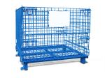 Industrial Metal pallet cage in warehouse