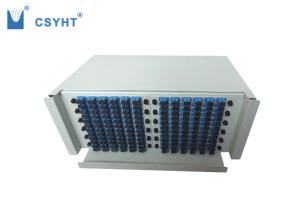 Wholesale 144 Port Metal Fiber Optic Patch Panel 19 Inch Slidable Type White / Black Color Painting from china suppliers