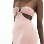 Slim Sling Wrap Chest Womens Party Maxi Dresses One Shoulder
