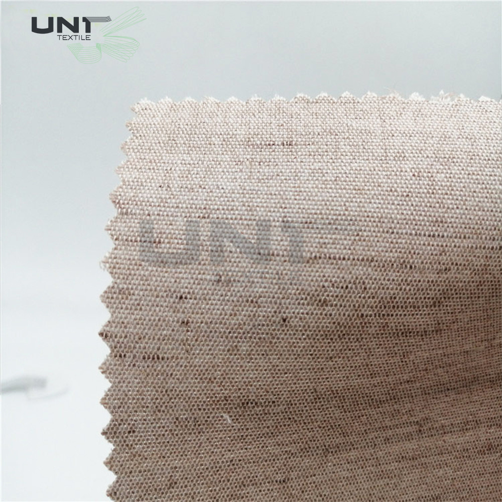 Woven Hair Bow Canvas Cotton Polyester Interlining 260gsm Lining For Garment Uniform Suit