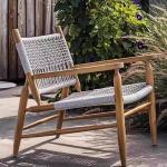 Patio Modern Leisure Sofa Type Set Hotel Rope Chair Outdoor Waterproof Teak
