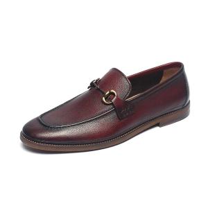 Wholesale Comfortable Mens Genuine Burgundy Leather Dress Shoes from china suppliers