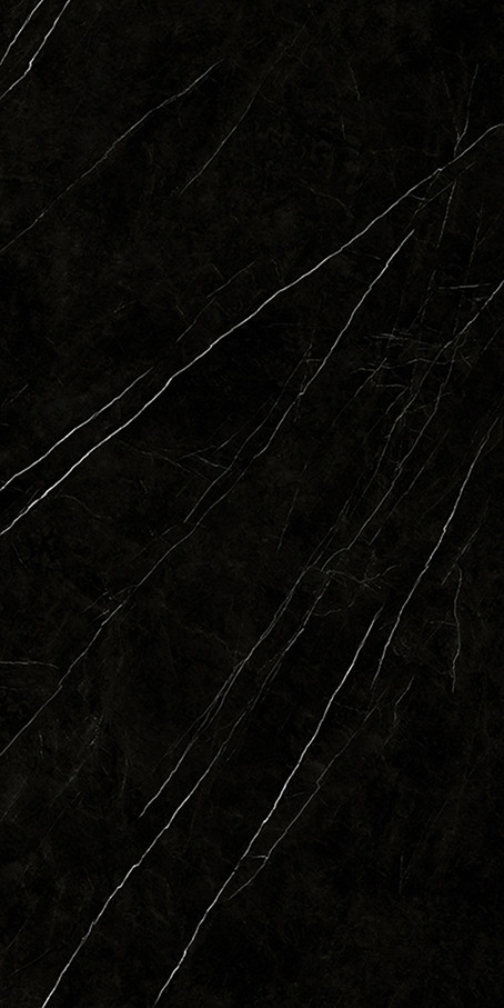Large Black Bathroom 64"*128" Marble Look Porcelain Tile