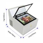 Industrial Ventilated Cooling System Ice Cream Showcase Italian Pan 3pcs -16℃~