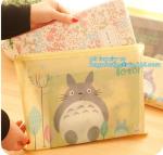 Boys girls solid color large capacity canvas pencil bag case, stationery pencil